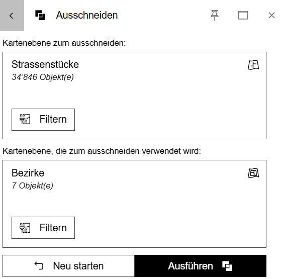 Beispiel Ebene zuschneiden