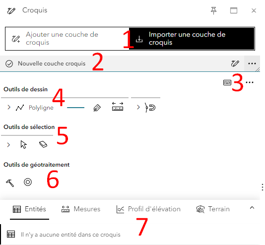 Panneau de croquis