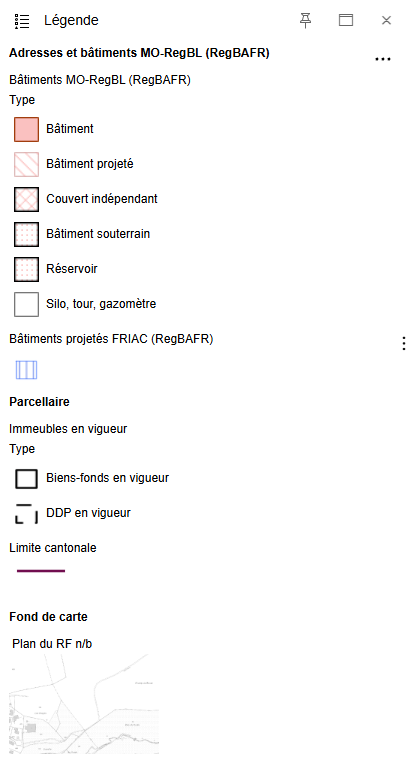 Panneau légende