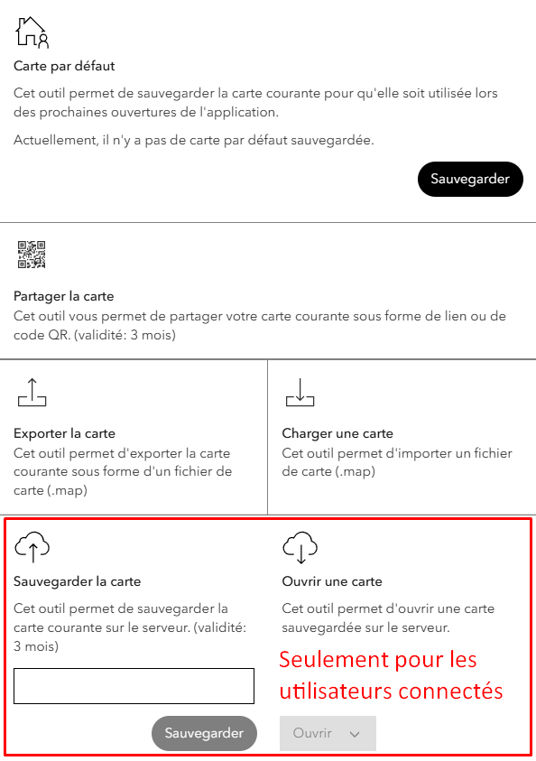 Panneau partage